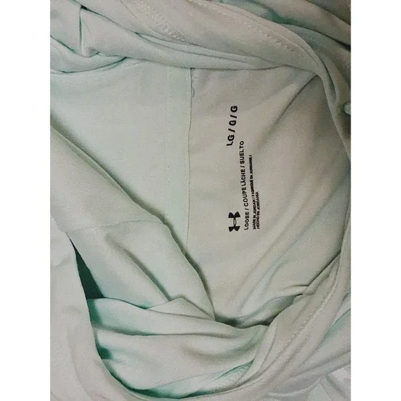 UNDER ARMOUR Large Women's Mint Green Lightweight Hooded Pullover Loose Size L - Picture 7 of 8
